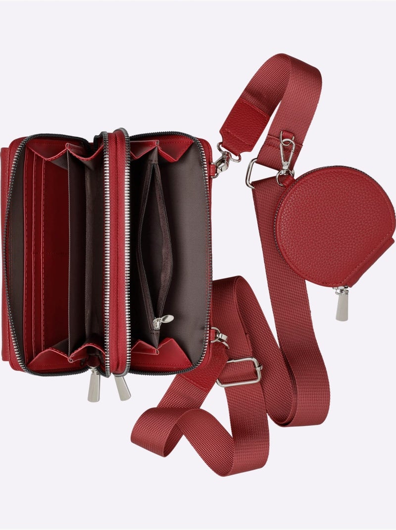 Sac Imitation Cuir Souple - Taille Standard - Helline Rouge - Kiabi