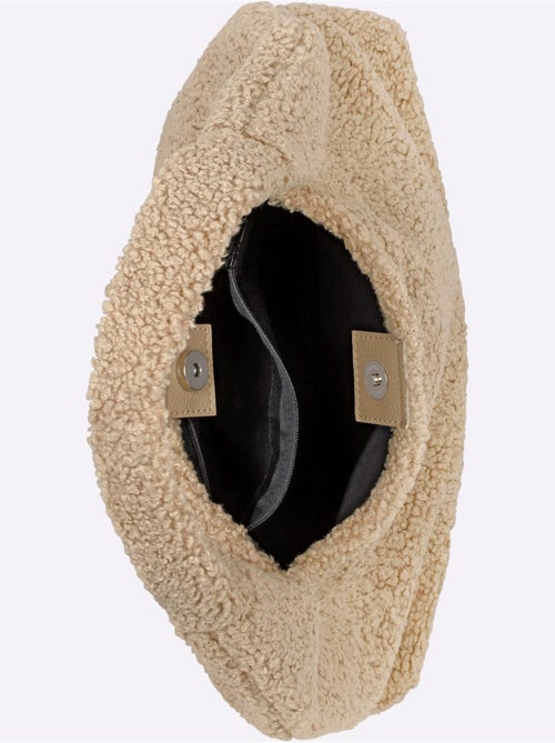 Sac Imitation Peau D'agneau - Taille Standard - Helline - Kiabi