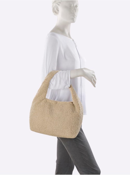 Sac Imitation Peau D'agneau - Taille Standard - Helline - Kiabi