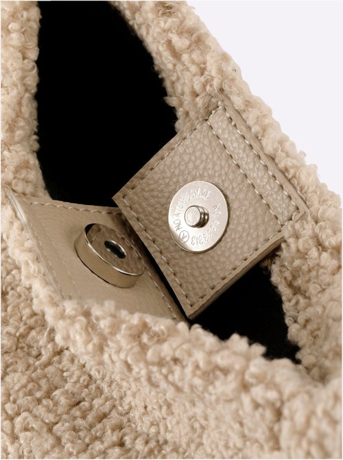 Sac Imitation Peau D'agneau - Taille Standard - Helline - Kiabi