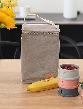 Sac isotherme Canvas gris perle