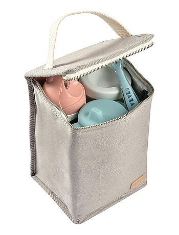 Sac isotherme Canvas gris perle