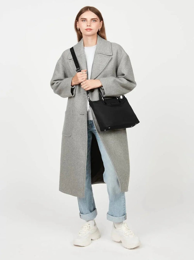 Sac Lancaster porté main Vernis Basic Bleu - Kiabi