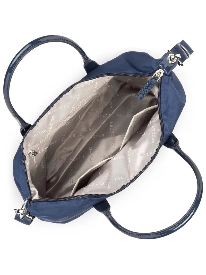Sac Lancaster porté main Vernis Basic Bleu - Kiabi