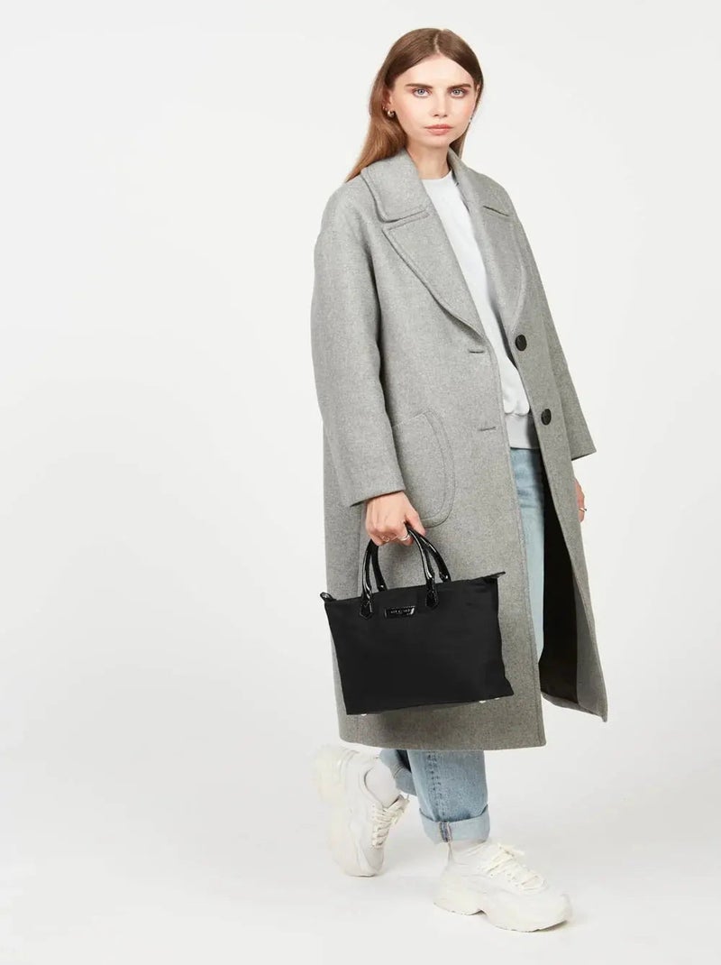Sac Lancaster porté main Vernis Basic Noir - Kiabi