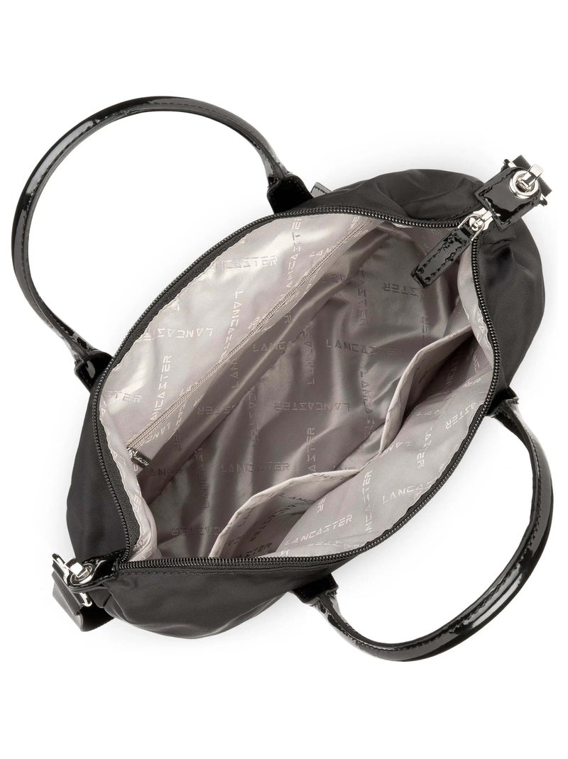 Sac Lancaster porté main Vernis Basic Noir - Kiabi