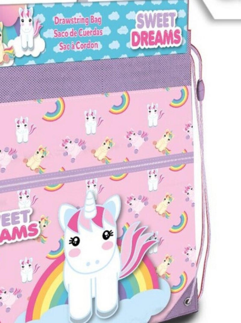 Sac Licorne à Cordon - Hauteur 42 cm Rose - Kiabi