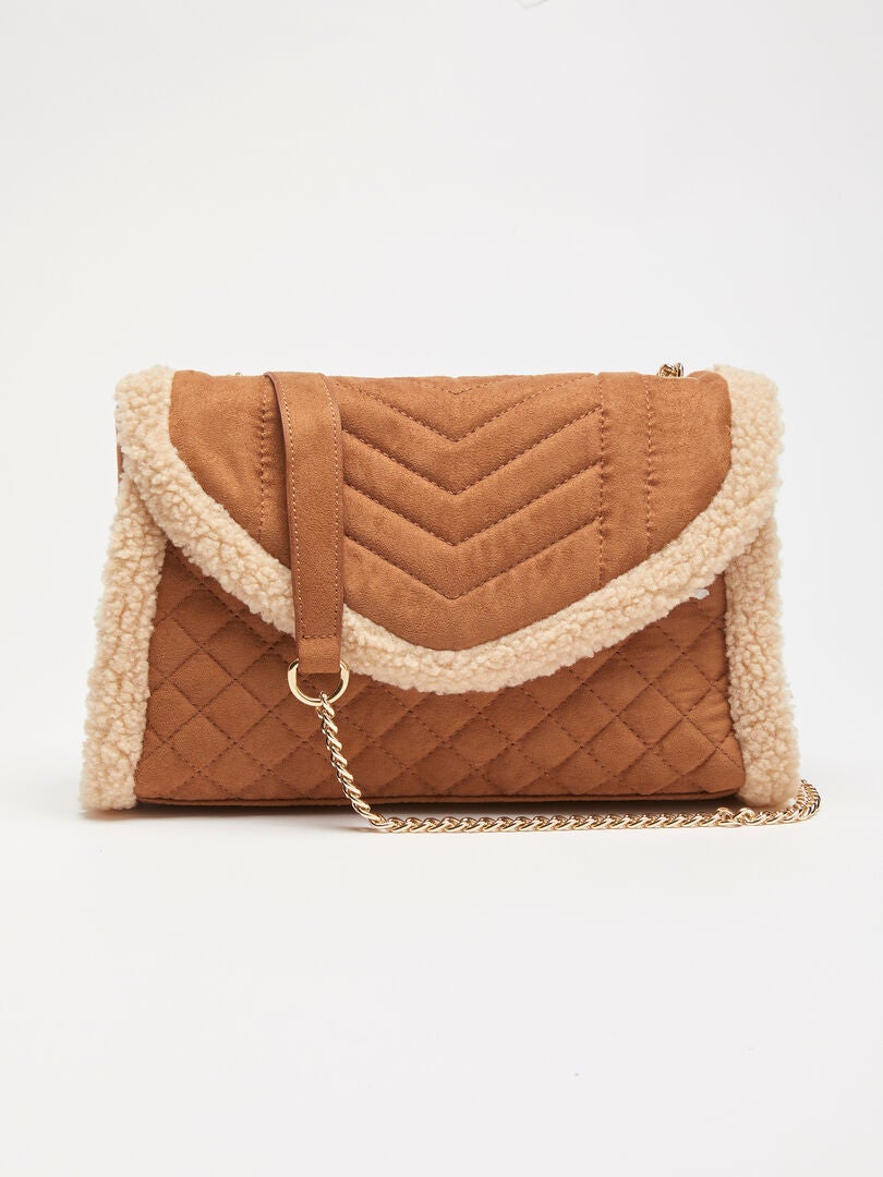 Sac à Main Femme Matelassé Marron/tendance - Neuf Avec étiquettes, Style Décontracté à Formel