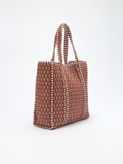 Sac matelassé motif indienne - Kiabi Home - Kiabi