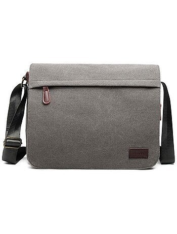 Sac messager vintage en toile canvas mixte 34x30 cm - kono