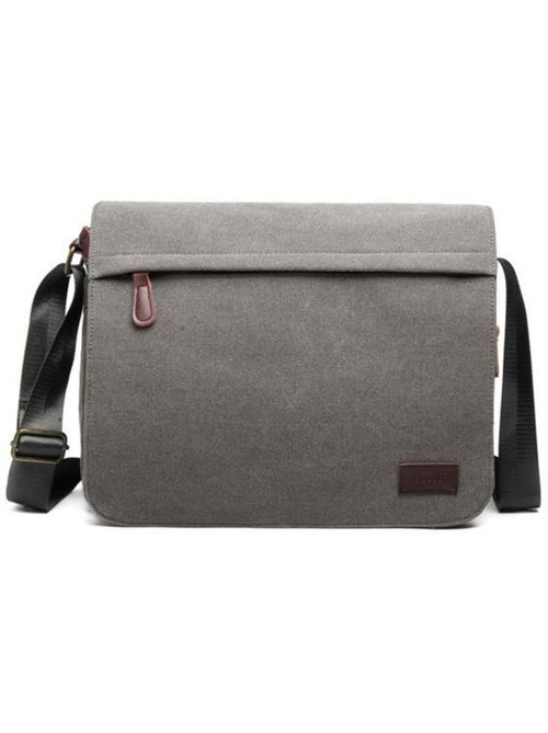 Sac messager vintage en toile canvas mixte 34x30 cm - kono - Kiabi Sac messager vintage en toile canvas mixte 34x30 cm - kono - Kiabi