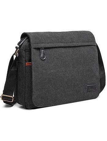Sac messager vintage en toile canvas mixte 34x30 cm - kono