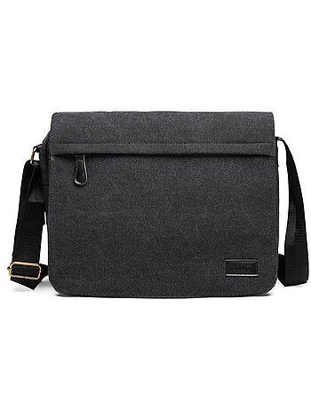 Sac messager vintage en toile canvas mixte 34x30 cm - kono