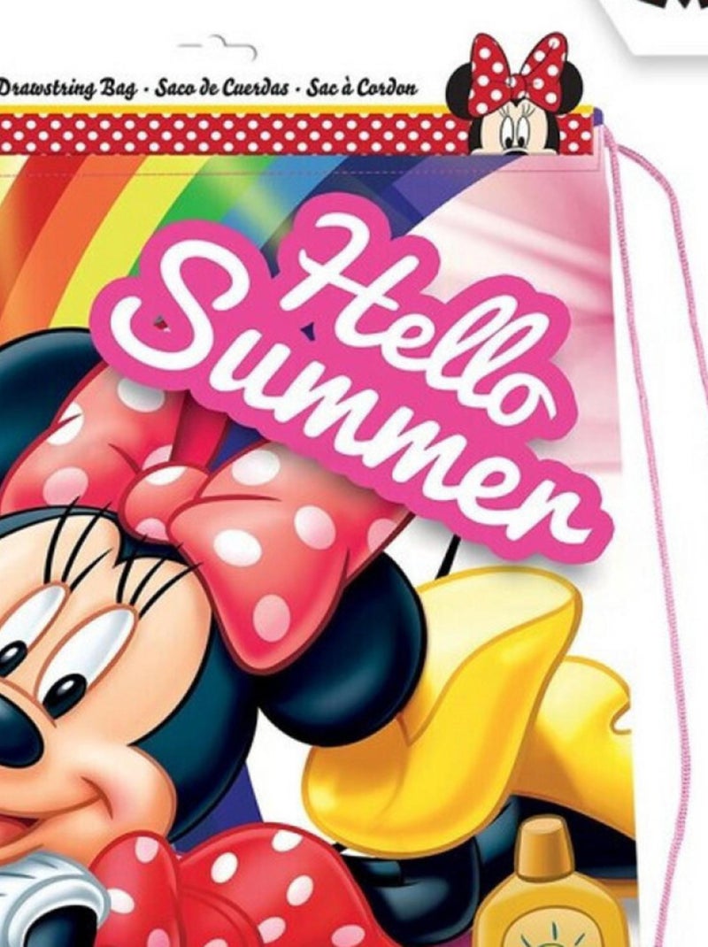 Sac Minnie à cordons - Dimensions 40 x 30 cm Multicolore - Kiabi