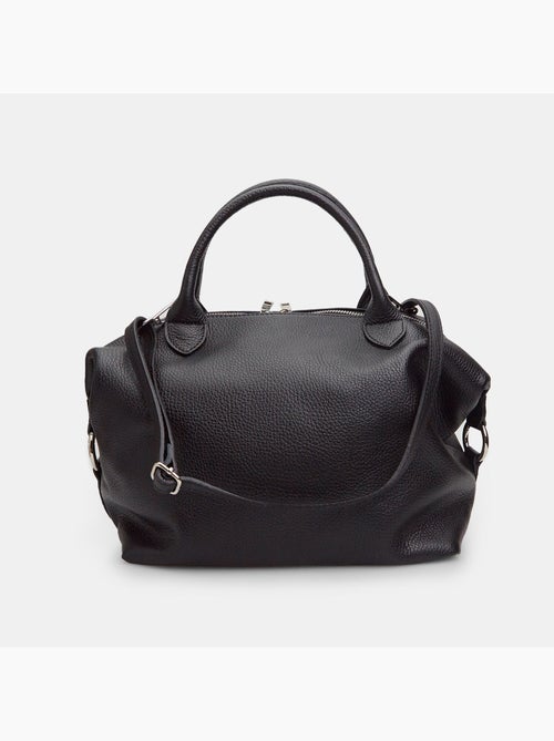 Sac modèle Bowling en cuir avec double poignée - Kiabi