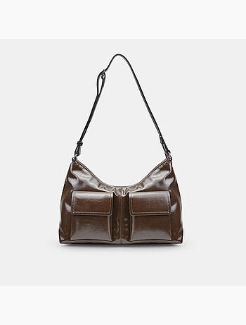 Sac modèle hobo avec poches avant Bata