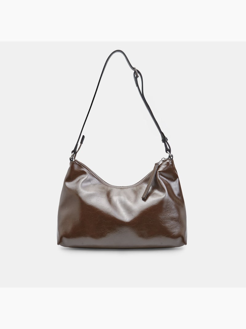 Sac modèle hobo avec poches avant Bata Marron - Kiabi