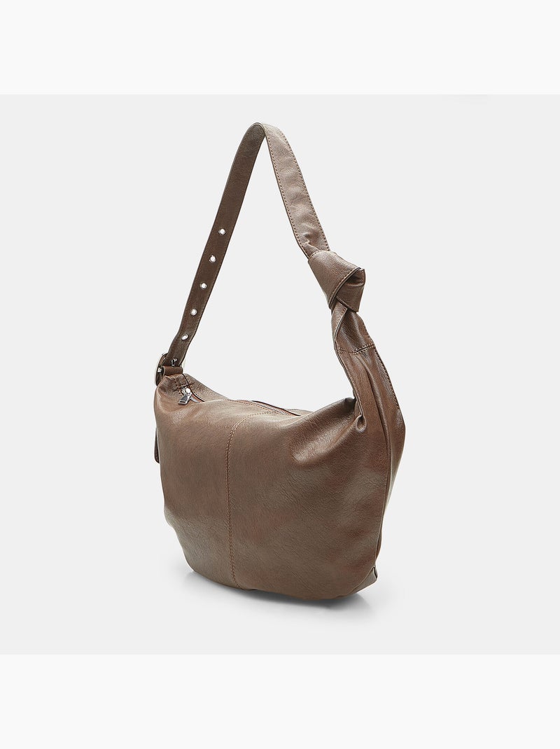 Sac modèle Hobo BATA Marron - Kiabi