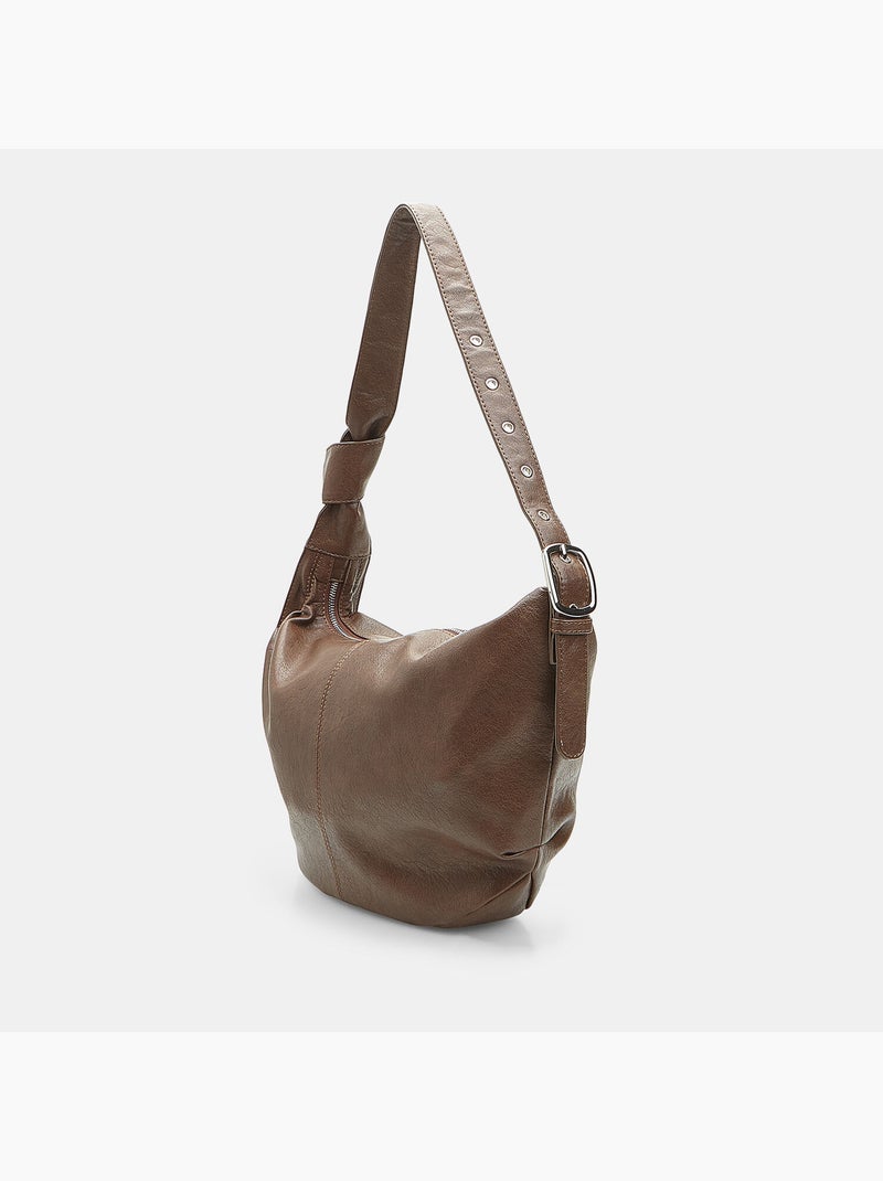 Sac modèle Hobo BATA Marron - Kiabi