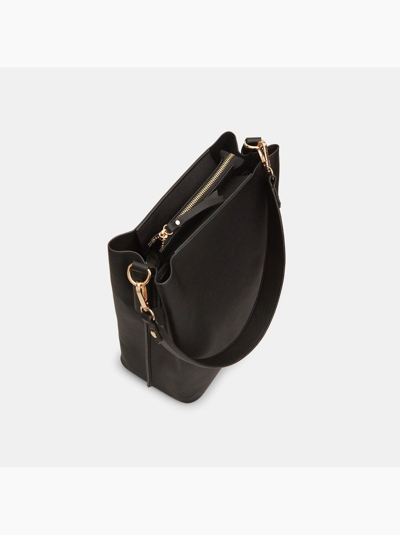 Sac modèle Hobo BATA Noir - Kiabi