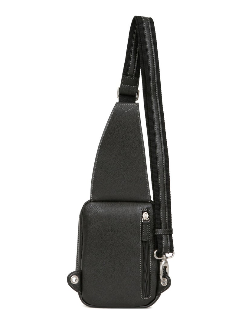 Sac monobretelle  Cuir CONFORT Noir - Kiabi