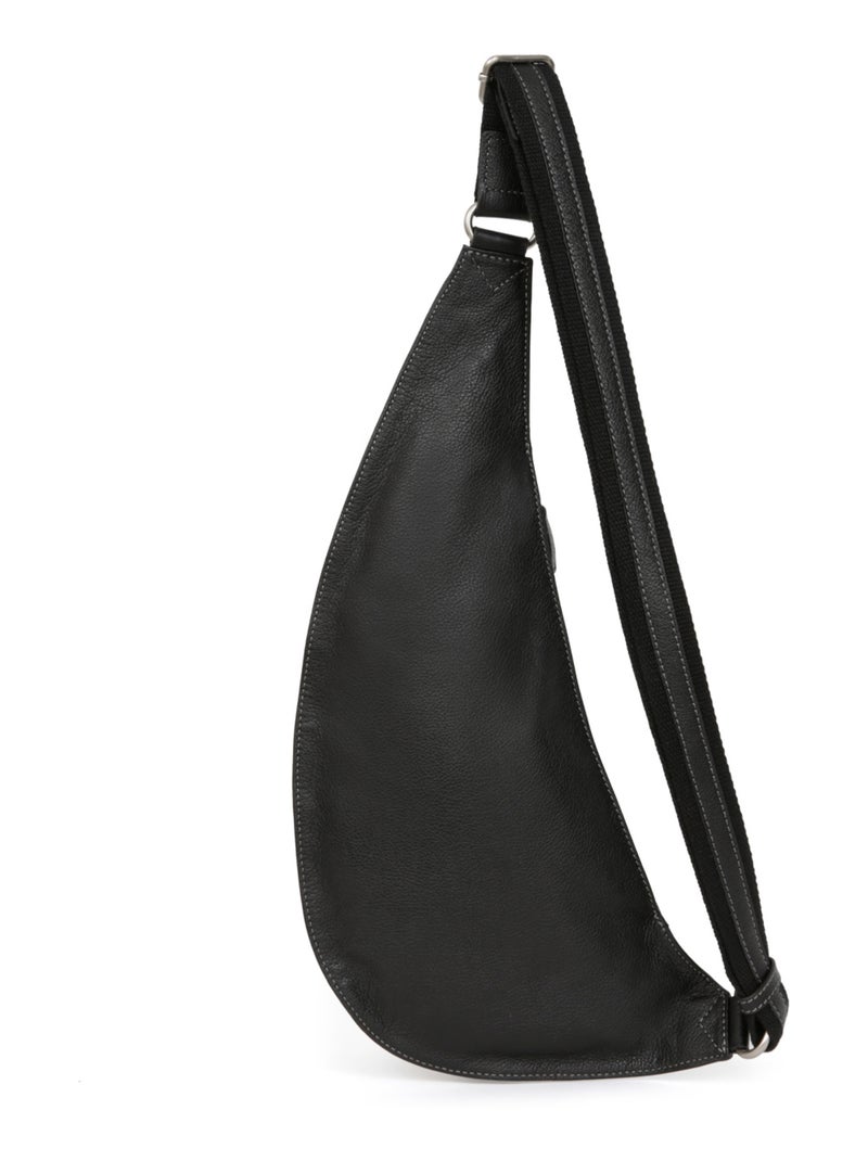 Sac monobretelle  Cuir CONFORT Noir - Kiabi
