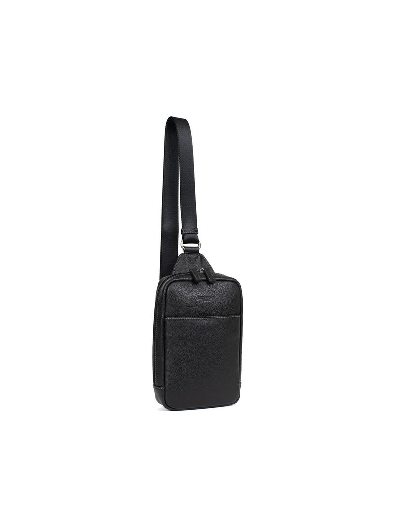 Sac monobretelle  Cuir CONFORT Noir - Kiabi