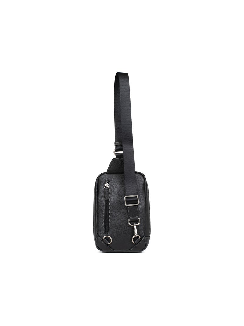 Sac monobretelle  Cuir CONFORT Noir - Kiabi