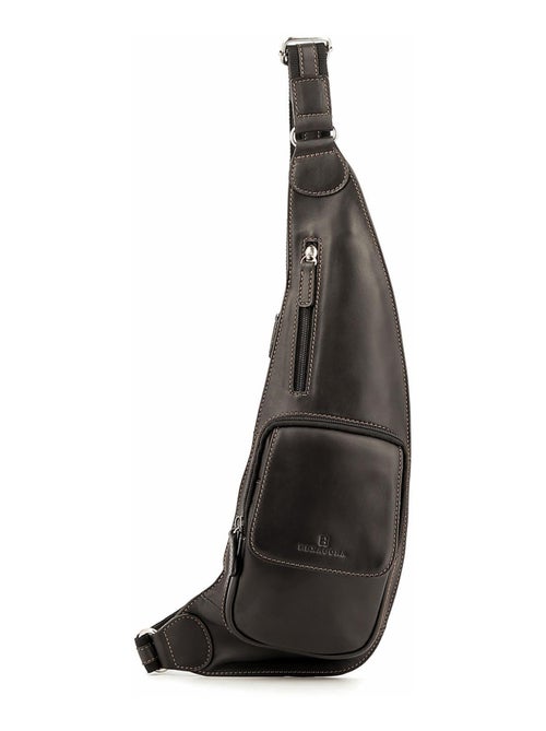 Sac monobretelle  cuir félin hexagona - Kiabi