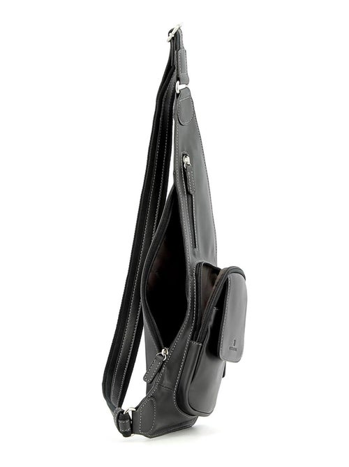 Sac monobretelle  cuir félin hexagona - Kiabi
