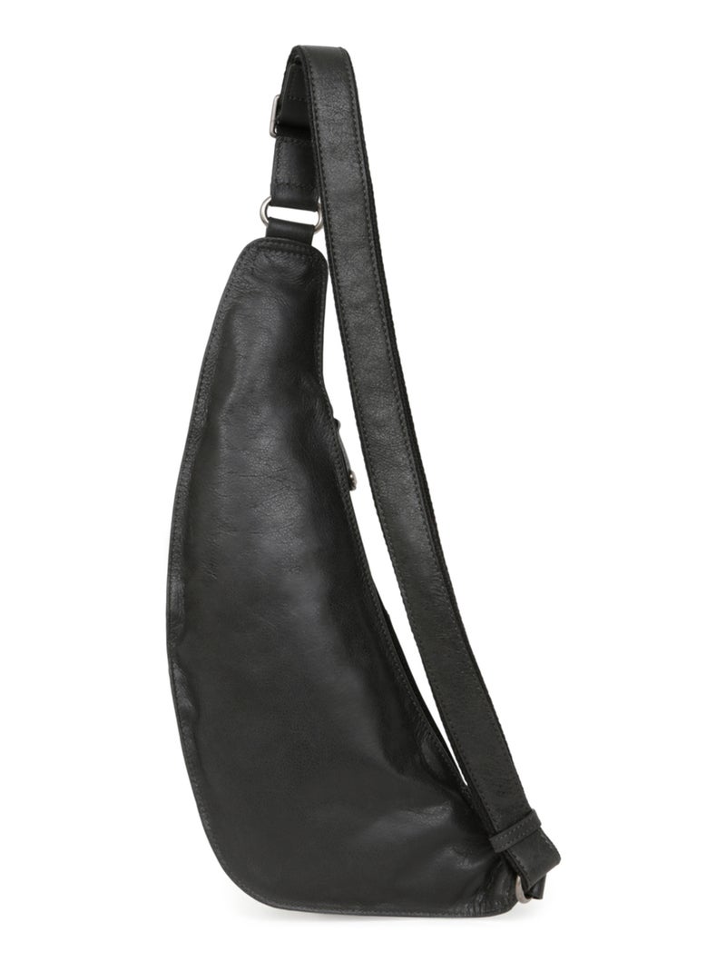 Sac monobretelle  Cuir INSTINCT Noir - Kiabi