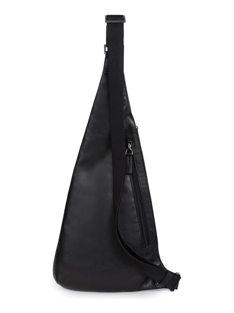 Sac monobretelle  Cuir Soft Studio Noir - Kiabi