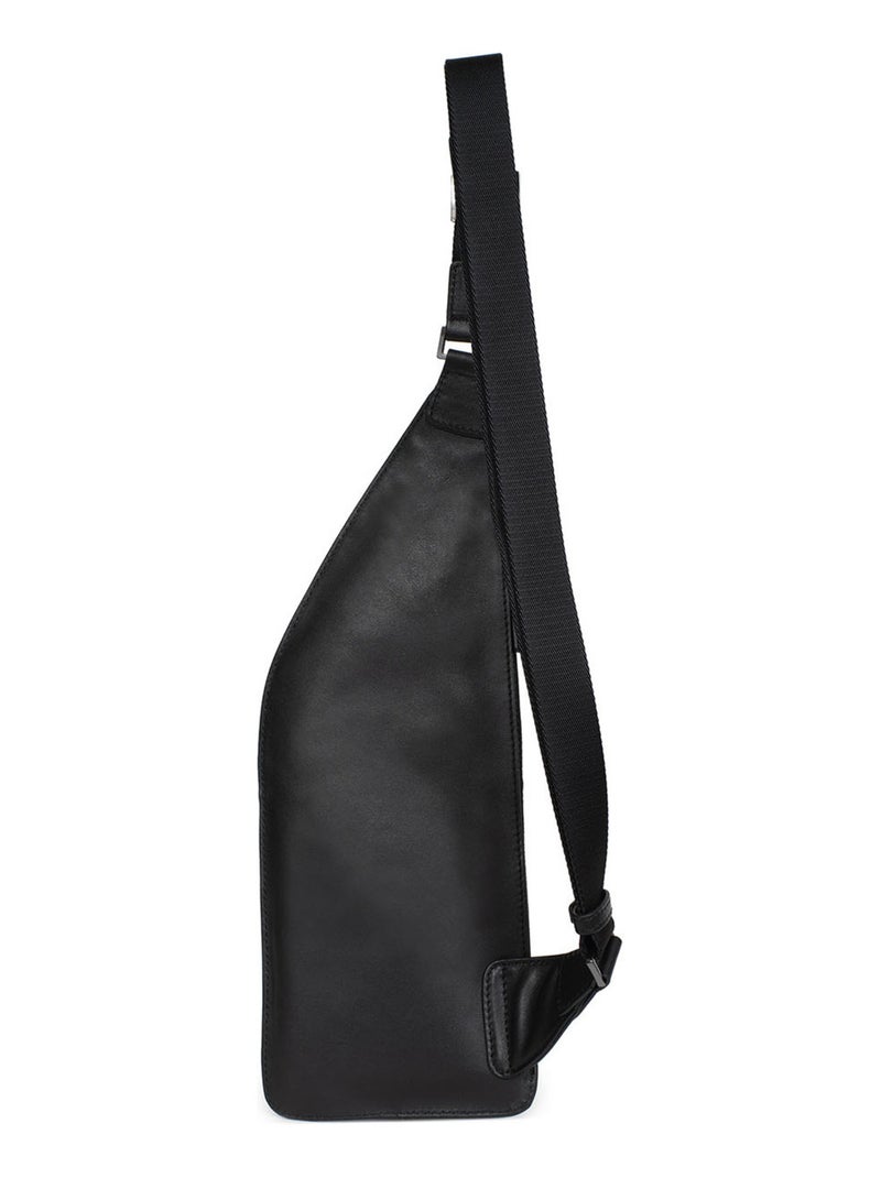 Sac monobretelle  Cuir SOFT STUDIO Noir - Kiabi