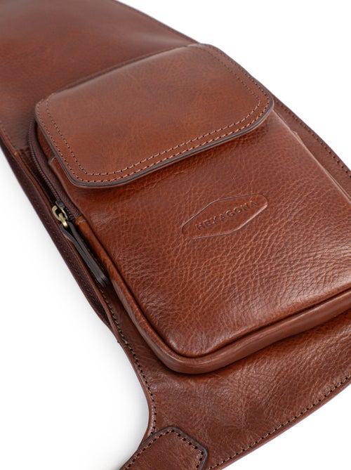 Sac monobretelle  Cuir STUART - Kiabi