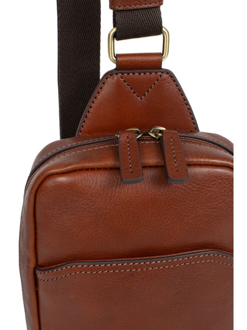 Sac monobretelle  Cuir STUART - Kiabi