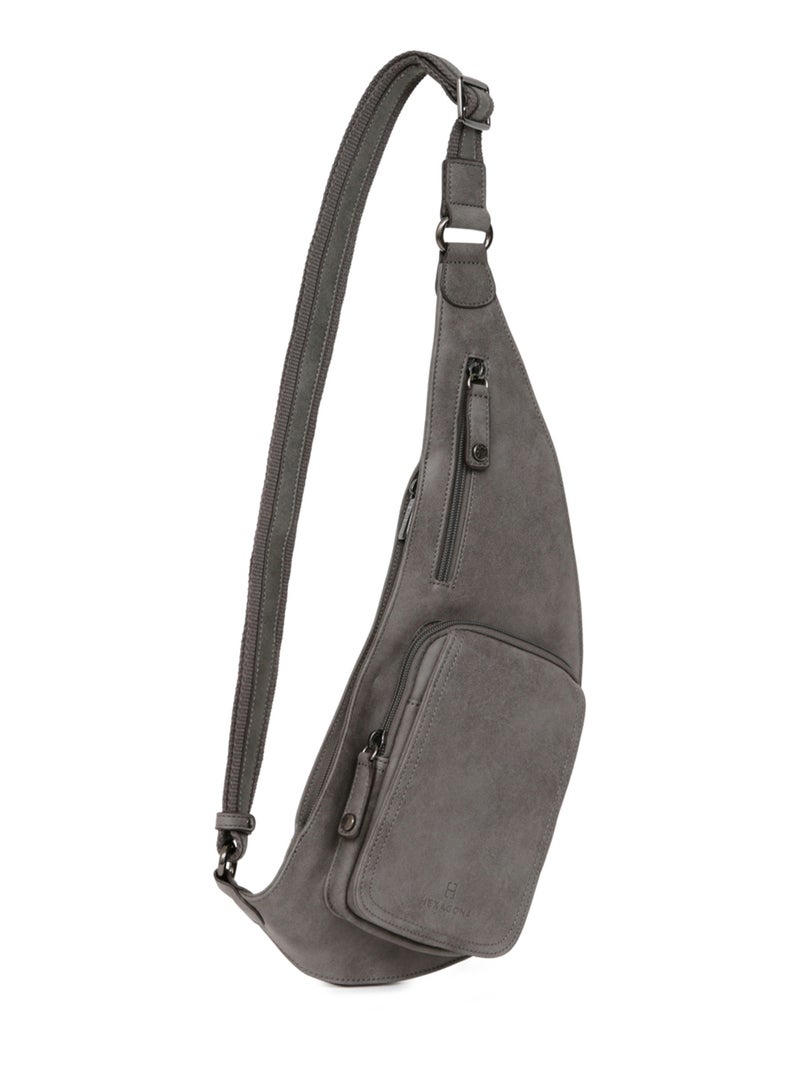 Sac monobretelle différence hexagona Gris - Kiabi