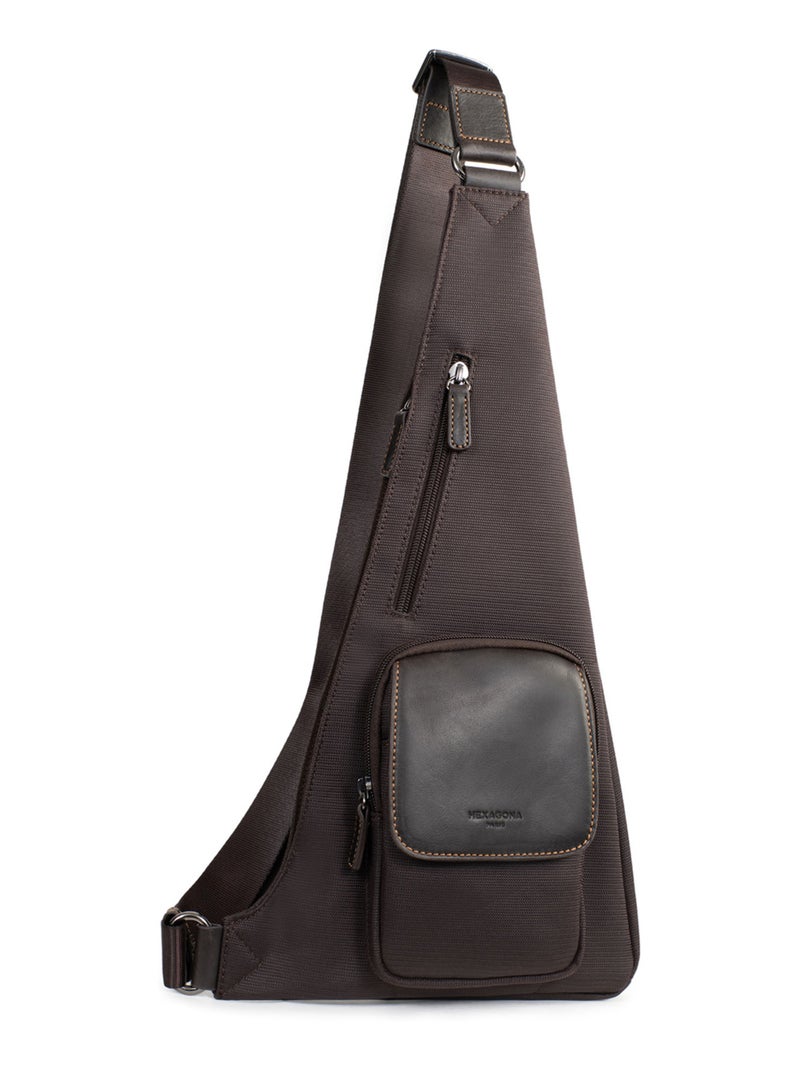 Sac monobretelle travel hexagona Marron - Kiabi