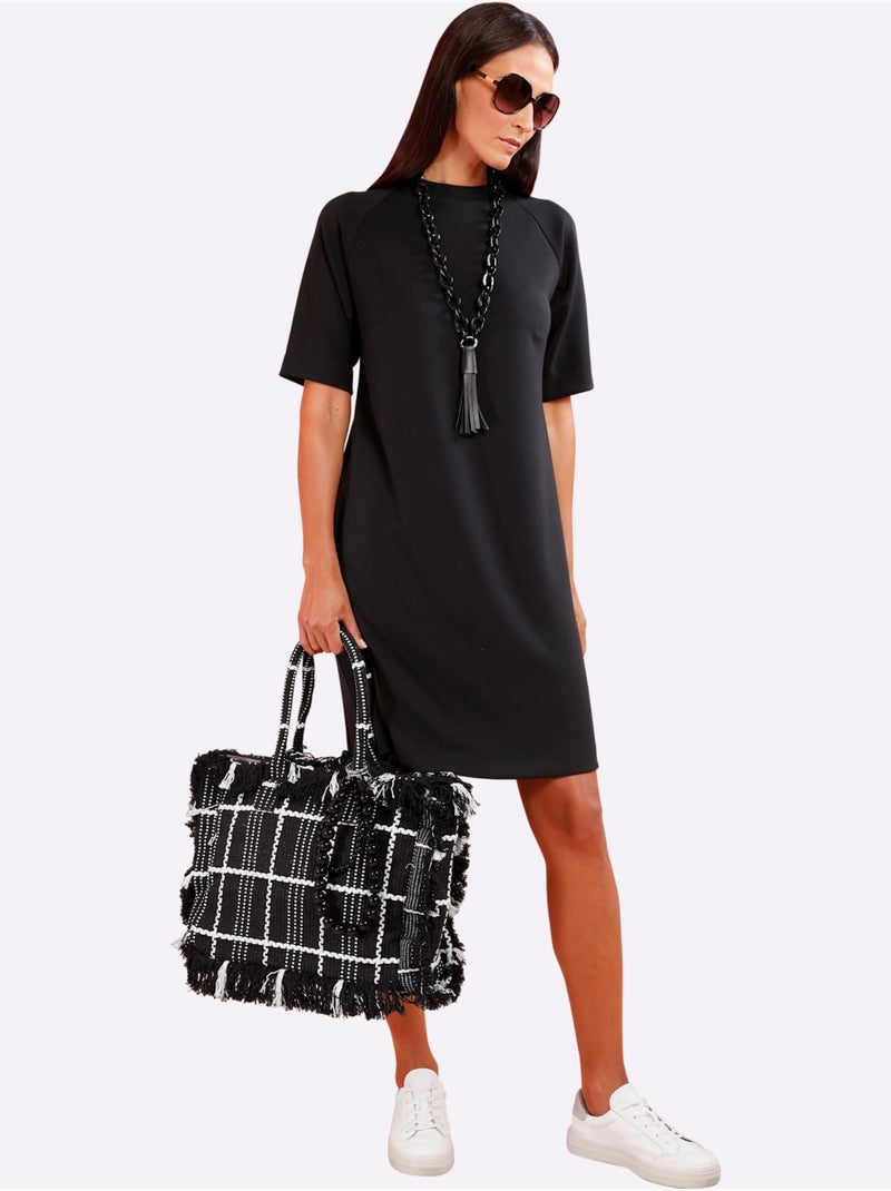 Sac Motif à Carreaux - Taille Standard - Helline Noir Blanc - Kiabi