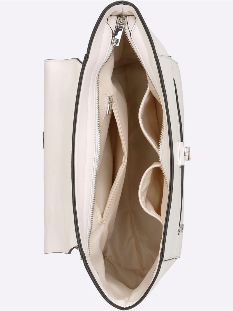 Sac Motif Asymétrique - Taille Standard - helline Ecru - Kiabi