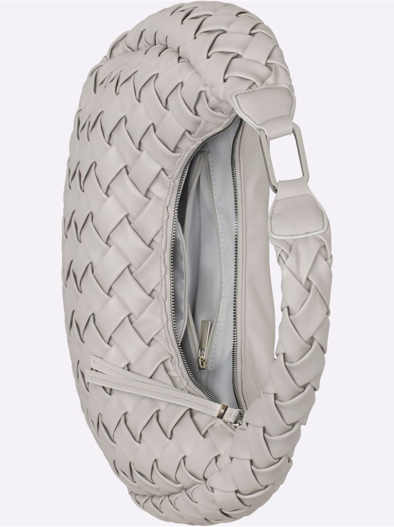 Sac Motif Tressé Décoratif - Taille Standard - helline Gris - Kiabi