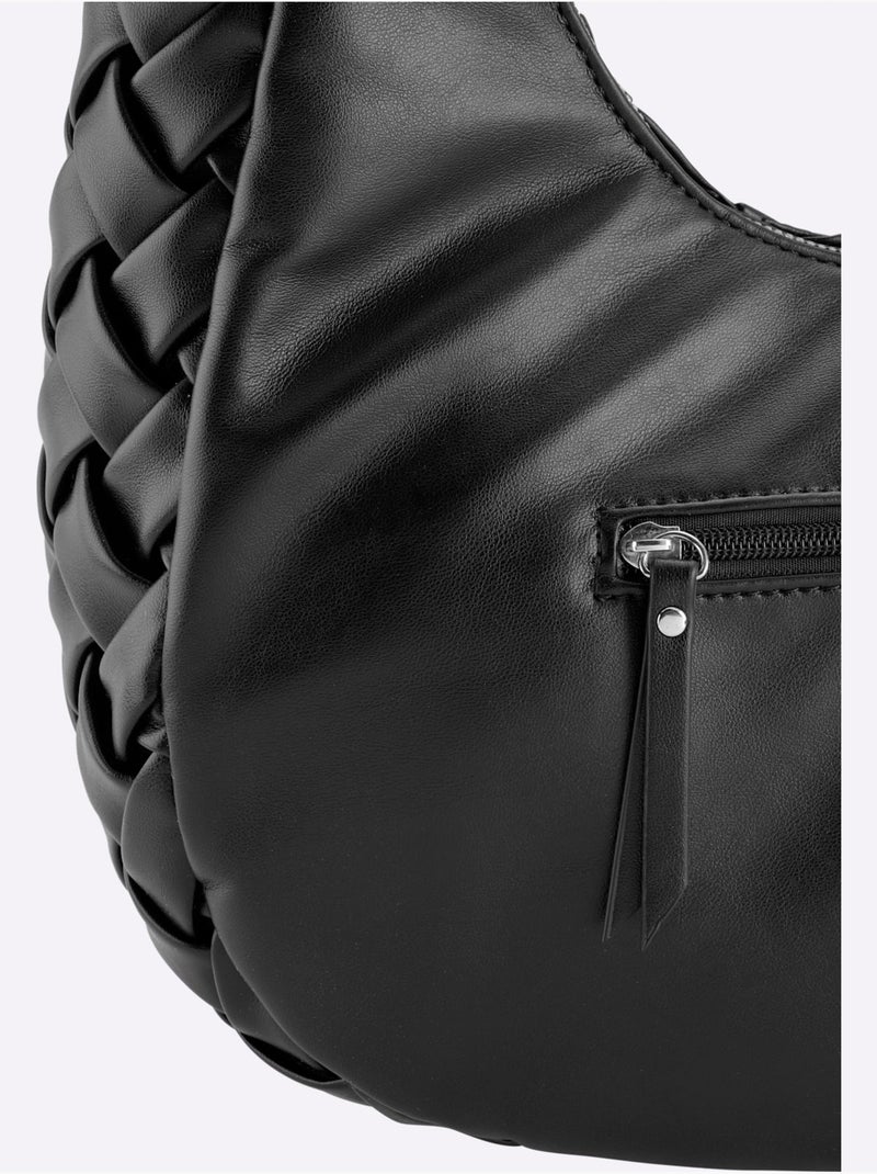 Sac Motif Tressé Décoratif - Taille Standard - helline Noir - Kiabi