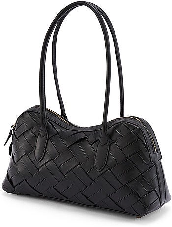 Sac noir effet tressé - DAXON