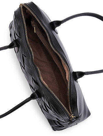 Sac noir effet tressé - DAXON