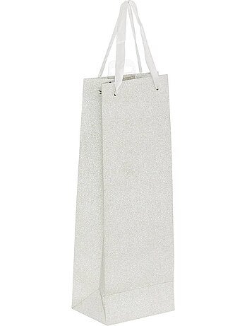 Sac cadeau paillettes taille bouteille doré
