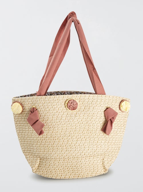 Sac panier à pompons - Kiabi