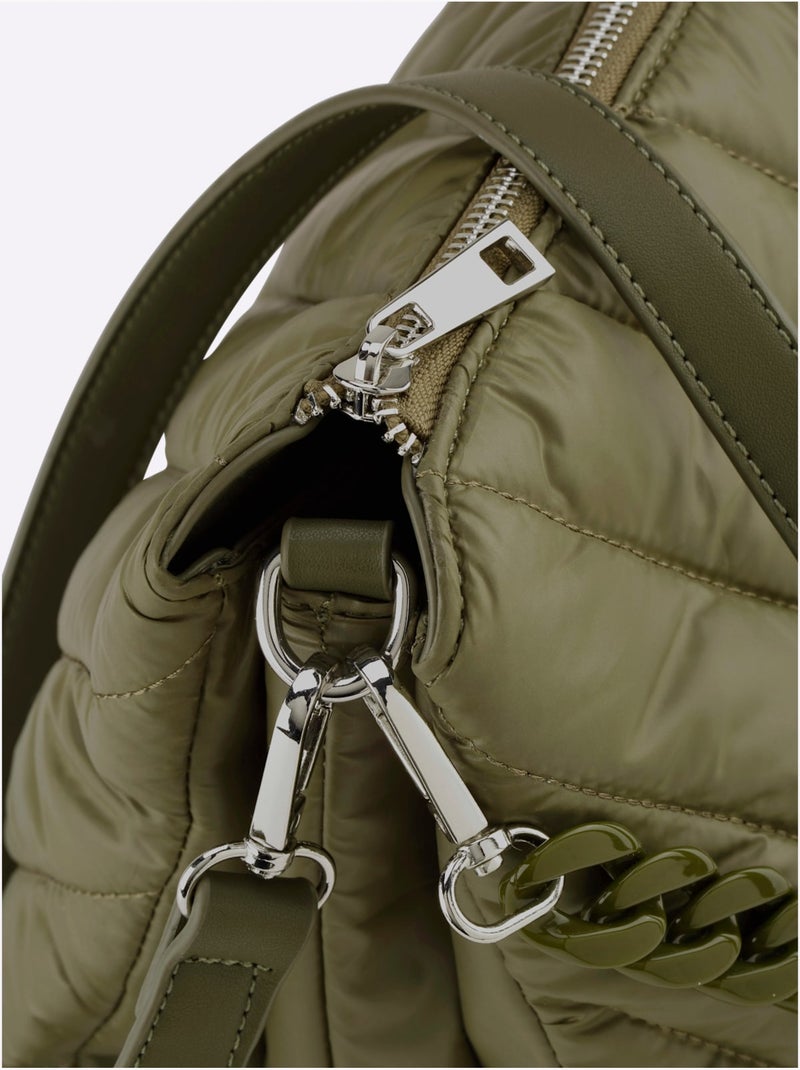 Sac Piquage Tendance - Taille Standard - helline Kaki - Kiabi