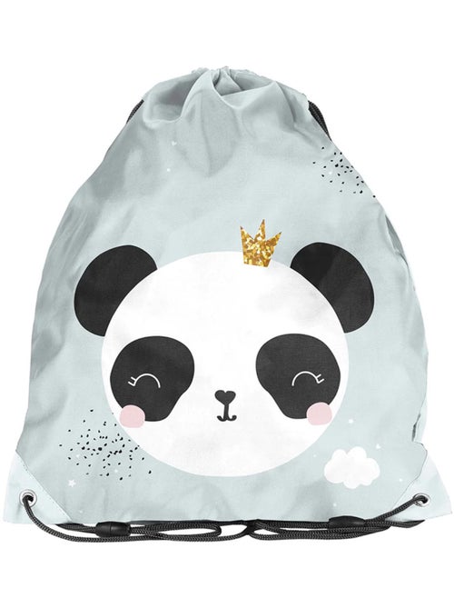 Sac piscine à cordons Panda 38 x 34 cm gris clair Paso - Kiabi Sac piscine à cordons Panda 38 x 34 cm gris clair Paso - Kiabi