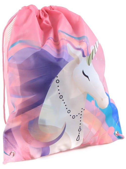 Sac piscine licorne 'LICORNE' – 40 cm avec fermeture à lacets – côtés mesh - Kiabi Sac piscine licorne 'LICORNE' – 40 cm avec fermeture à lacets – côtés mesh - Kiabi