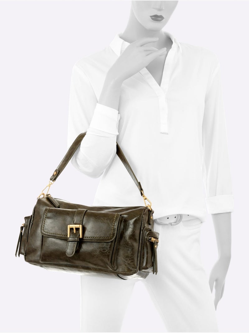 Sac Poches Plaquées Devant - Taille Standard - helline Vert olive - Kiabi