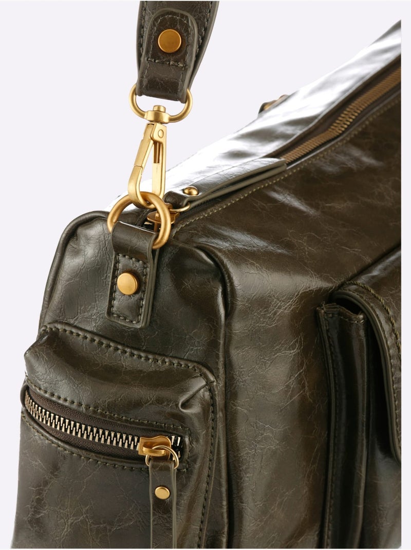 Sac Poches Plaquées Devant - Taille Standard - helline Vert olive - Kiabi